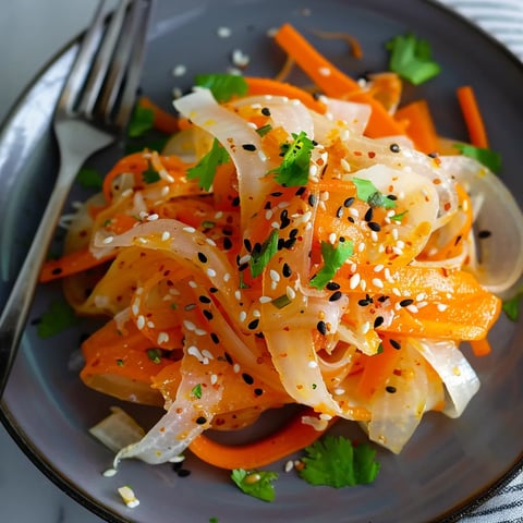 Daikon carotte avec graines de sésame