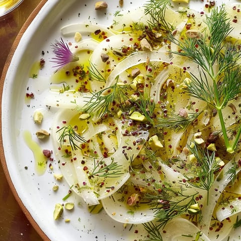 Carpaccio léger fenouil pistaches
