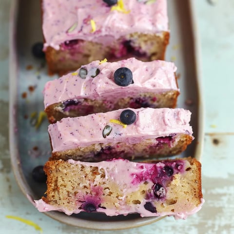 Gâteau au citron et myrtilles