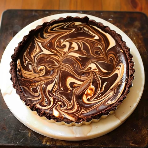 Dessert marbré chocolat caramel
