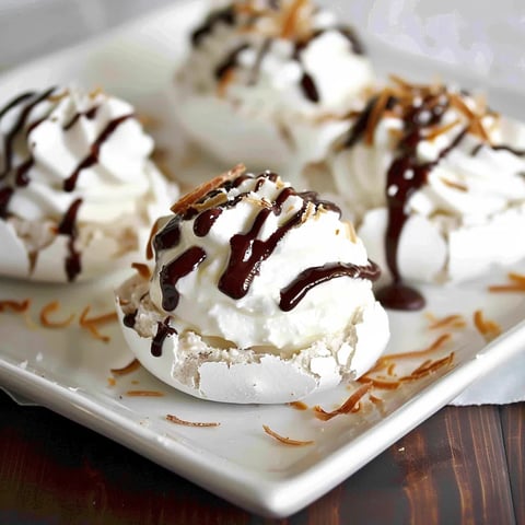 Pavlova à la noix de coco délicieuse