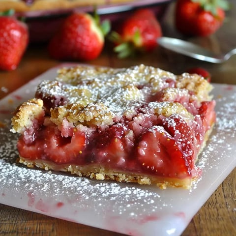 Carrés gourmands fraises