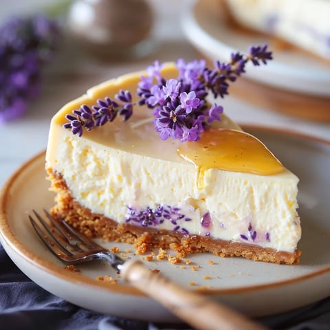 Cheesecake saveur miel lavande
