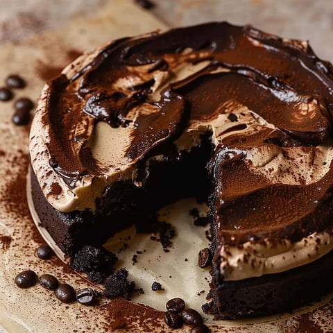 Gâteau fondant chocolat café
