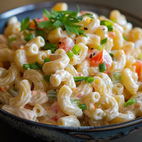 Une salade rafraîchissante de macaronis