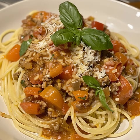 Spaghettis porc bolognaises