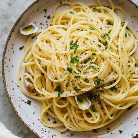 Coques aux spaghettis