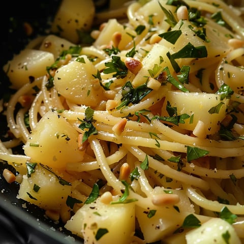 Spaghettis basilic maison