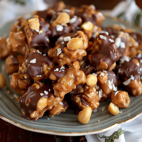 Cacahuètes gourmandes au caramel et chocolat