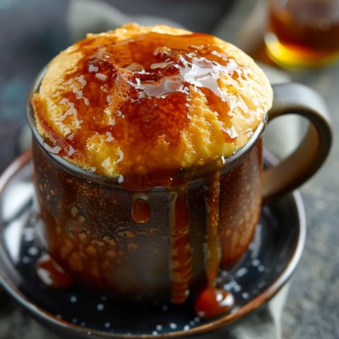 Gourmand mug cake caramel