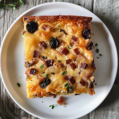 Cake pruneaux et lardons savoureux