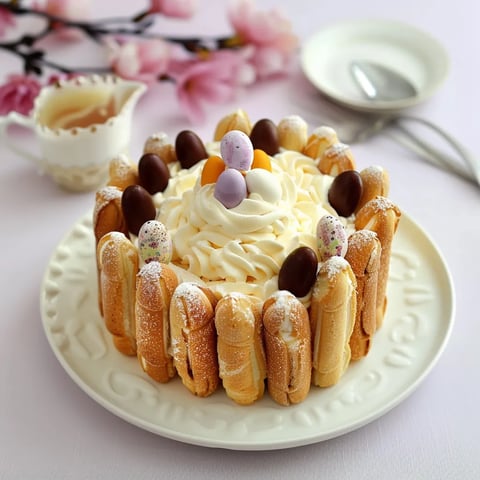 Charlotte au chocolat pour Pâques