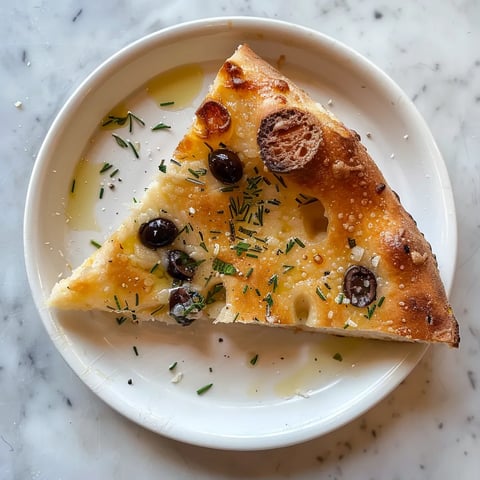Focaccia moelleuse aux olives et romarin