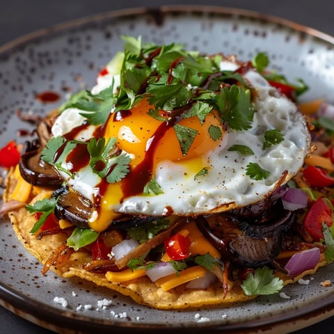 Tostadas œufs barbecue