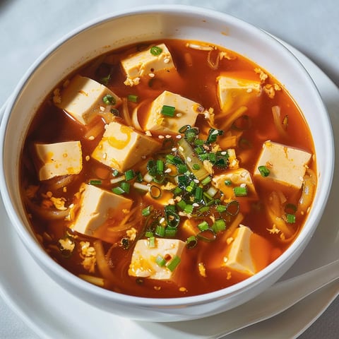 Délicieuse soupe tofu aigre