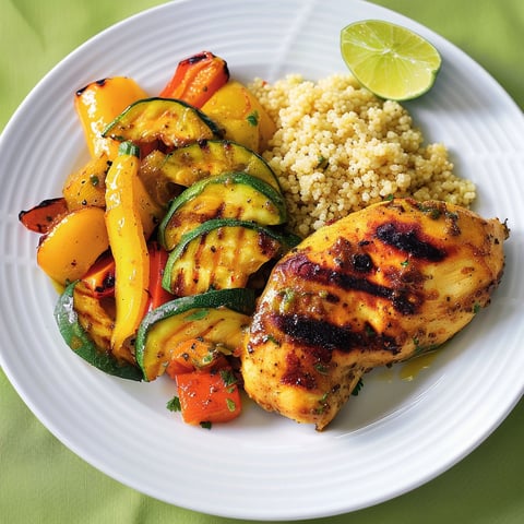 Un délicieux plat de poulet et légumes rôtis, prêt à profiter en moins de 30 minutes.