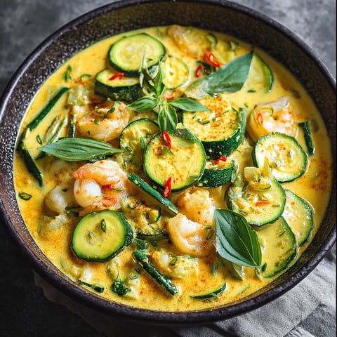 Une assiette de courgettes au lait, avec des épices et des légumes verts, est servie dans un bol.