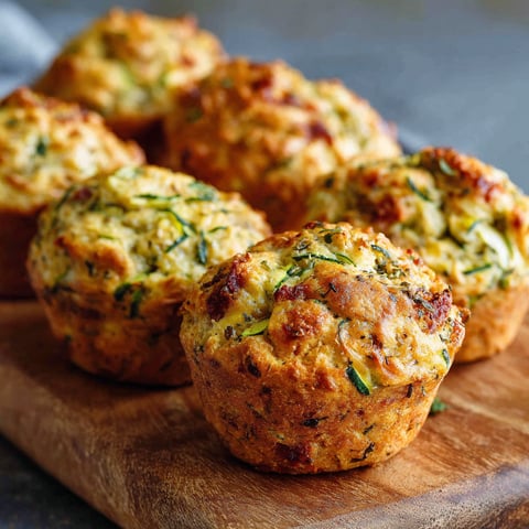 Une douzaine de mini-pains au chocolat à la zucchini sur une planche de bois.