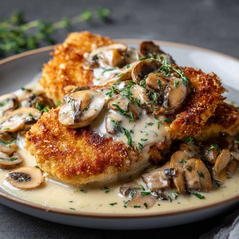 Une recette de poulet avec des champignons et des herbes.