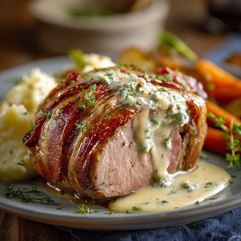 Un filet mignon grillé avec des légumes et une sauce.