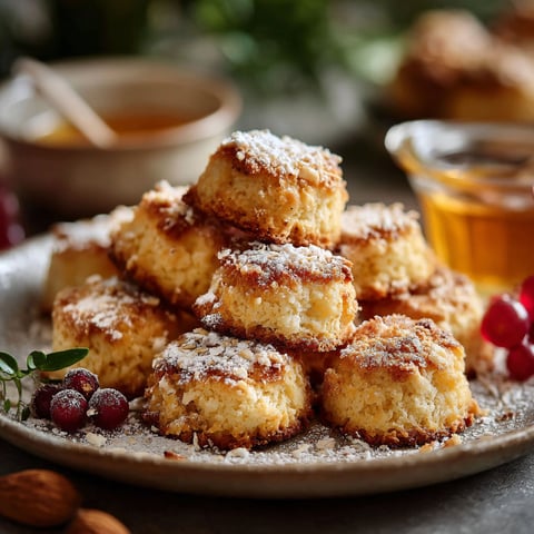 Une pile de Leckerlis Moelleux, garnis de fruits rouges, est servie sur un plateau.