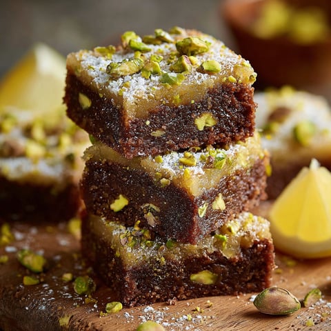 Une recette de brownies avec des noix de cajou et des pistaches.