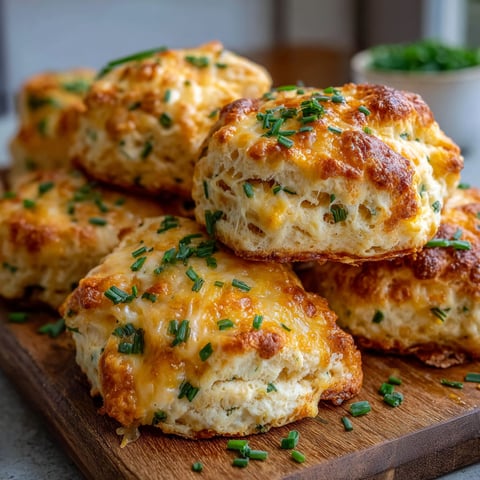 Une pile de biscuits au fromage et herbes, prêts à être servis.
