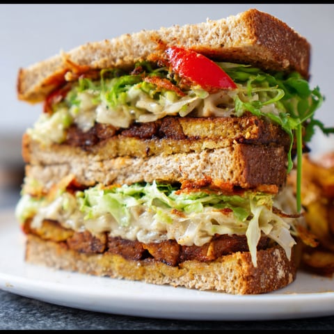 Un sandwich au fromage et aux légumes, composé de deux tranches de pain grillé, de fromage, de tomates, de céleri et de salade.