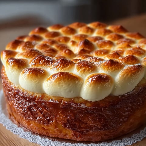 Un gâteau Crémeux aux 3 Yaourts et 2 Œufs est présenté sur une table.