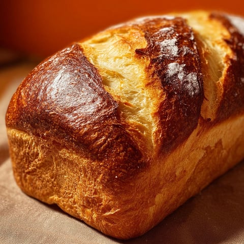 Une baguette de pain brioché au yaourt, prête à être servie.