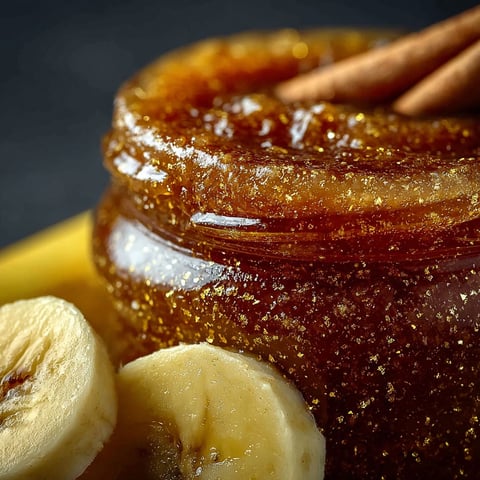 Une confiture de singe ivre est servie sur une table avec des bananes et des épices.