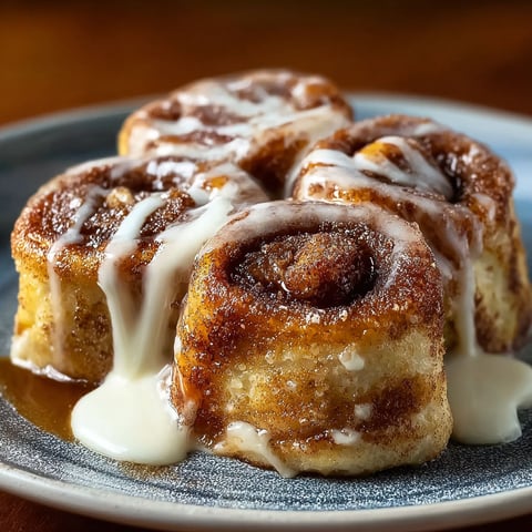 Des roulés façon cinnamon roll en pain perdu sur un plateau.
