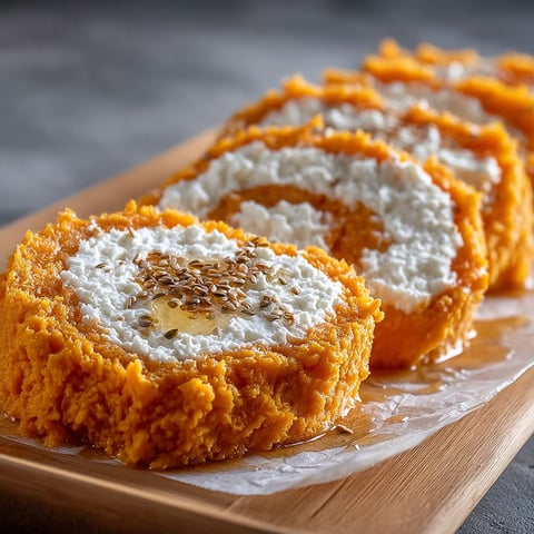 Roulé Patate Douce Chèvre Miel - Une recette de desserts facile et délicieuse.