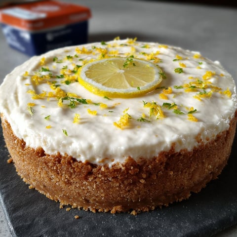Une tarte aux citrons sans cuisson, avec une base de crème de citron et des fruits frais.