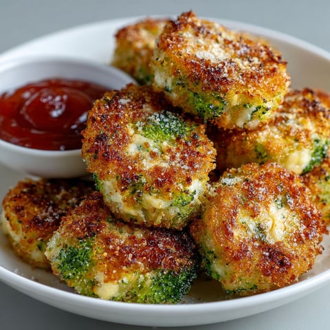 Un plat de nuggets végétariens brocoli et fromage.