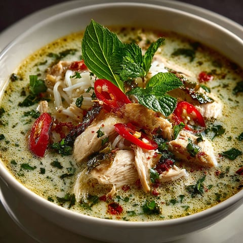 Une soupe chaude avec des légumes et des épices, servie dans un bol.